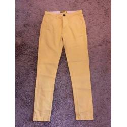 Superdry Commodity Edition Slim Chino Broek Geel Maat S