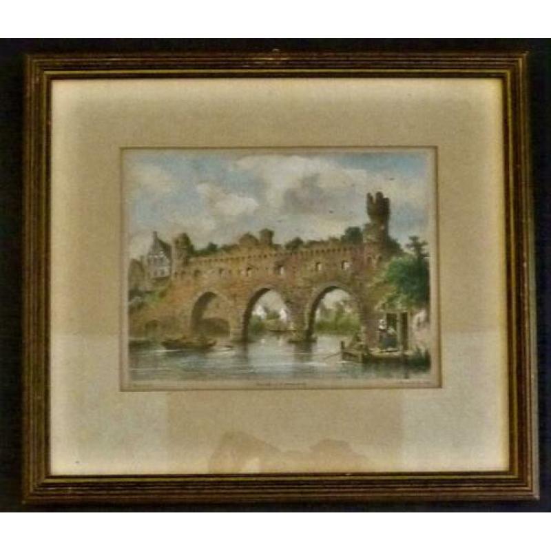 litho Zutphen en de Berkelpoort Hilverdink en Koster