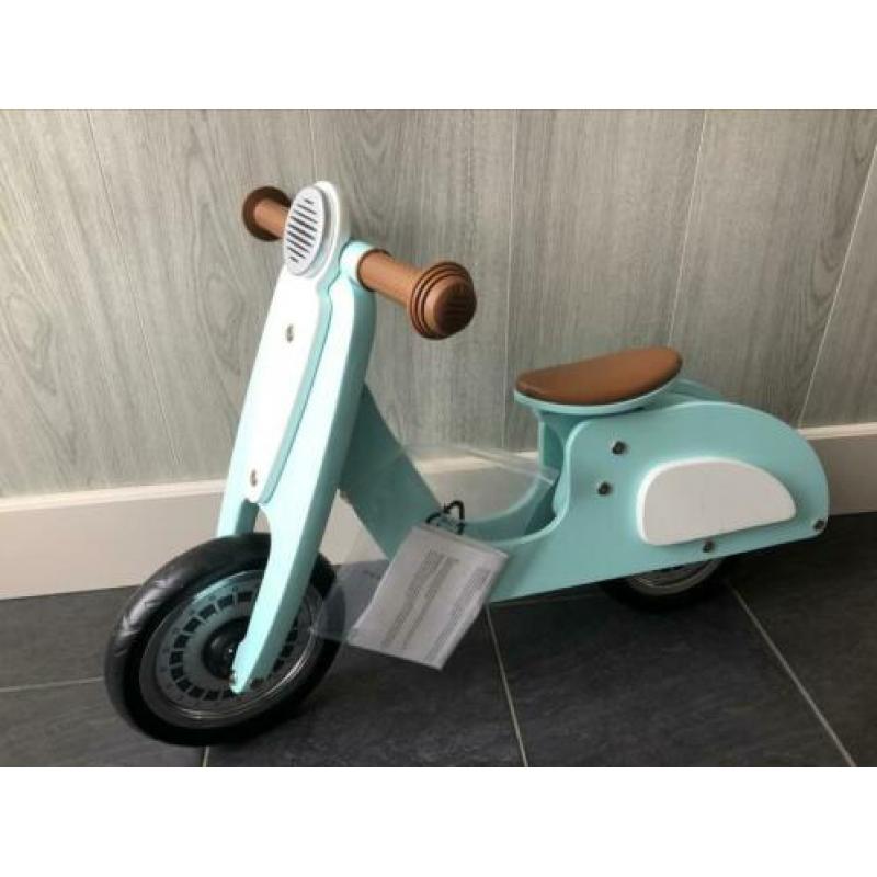 Super leuke Houten loopfiets scooter mint