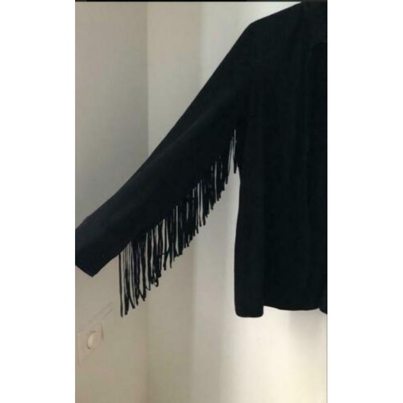 Zara franje fringe blouse maat L