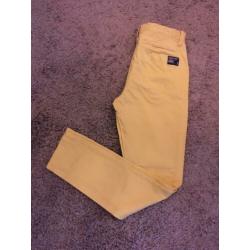 Superdry Commodity Edition Slim Chino Broek Geel Maat S