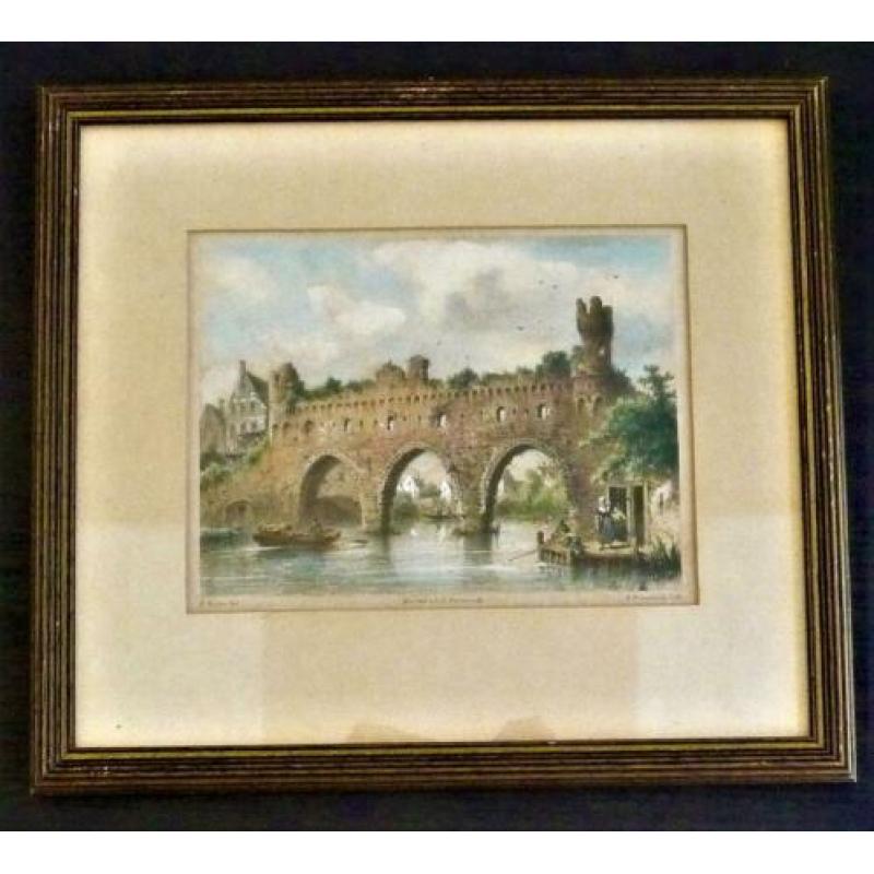 litho Zutphen en de Berkelpoort Hilverdink en Koster