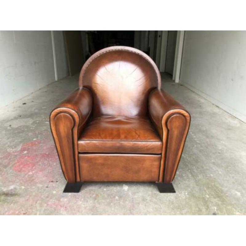 Schapenleren Art-Deco fauteuil Lounge Atelier “Marseille”