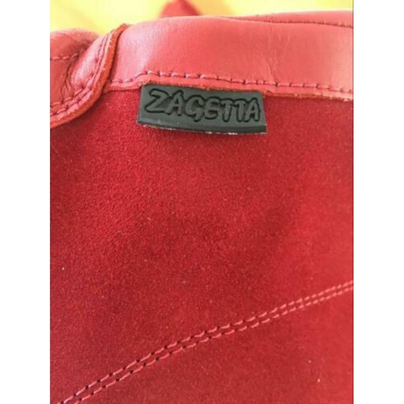 Laarzen in rood/zwart suede leer Zagetta maat 40