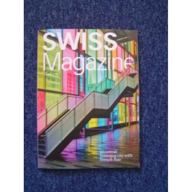 Inflight magazine Swiss juli 2018 met o.a. route & vloot