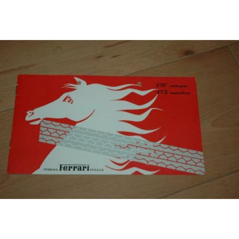 Ferrari 250 Europa en 375 America - Folder brochure