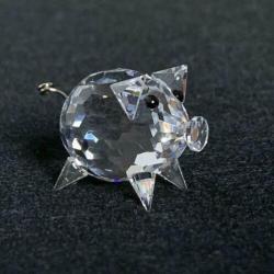 Swarovski varken mini met stalen staart incl.doos.