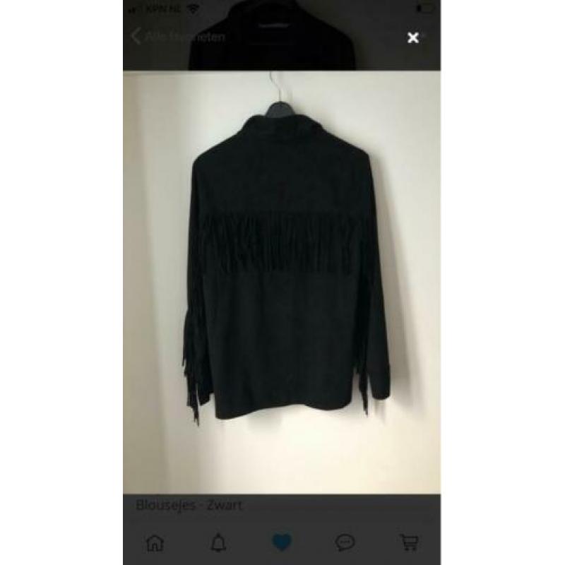 Zara franje fringe blouse maat L