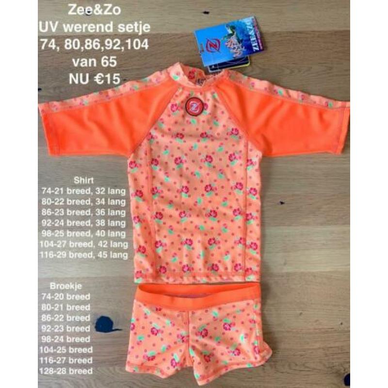 Bikini, bikinibroekje, UV shirt/pakje 74-80 Zee&Zo NIEUW