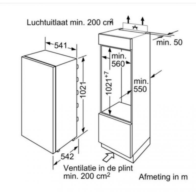 Bosch inbouwkoelkast