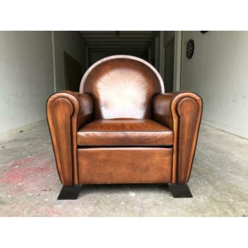 Schapenleren Art-Deco fauteuil Lounge Atelier “Marseille”