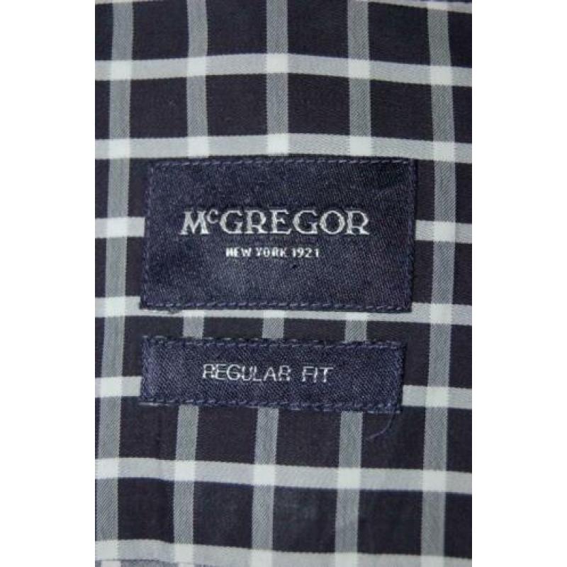 Mc.GREGOR gestreept overhemd, shirt, blauw - wit, Mt. L