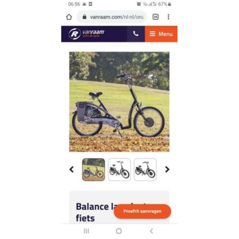 Een goede balance fiets rijd uitstekeind rond de€ 350