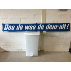 Emaille reclamebord 'Doe de was de deur uit' Langcat Bussum