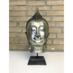 brons verzilverd sukothai buddha hoofd beeld