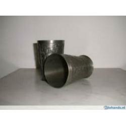 Twee tinnen bekers (Royal Holland Pewter Daalderop)