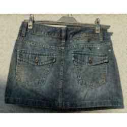 Xx jeans sportieve spijkerrok met studs mt M