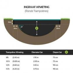 Ingraaf Trampoline Flatground Capital Play Black 366 cm 810