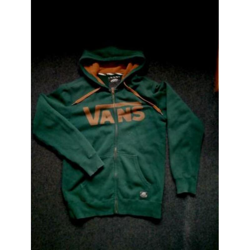 Vintage groen met geel Vans hoodie.