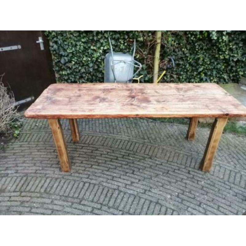 Authentieke eiken houten tafel