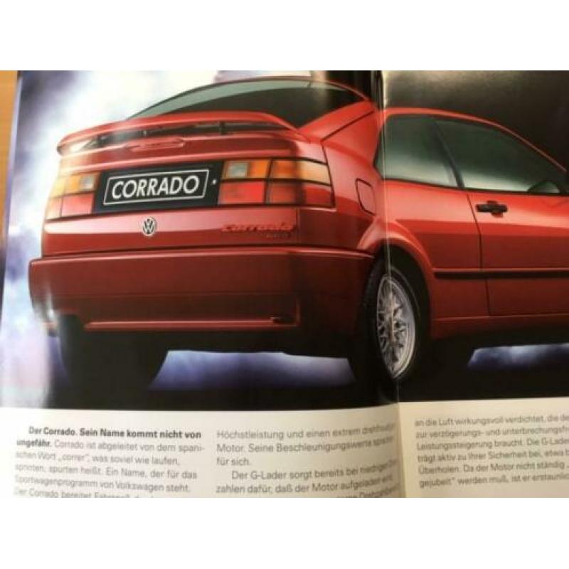 Autofolder/Brochure Volkswagen Der Corrado 1990 32 pagina's