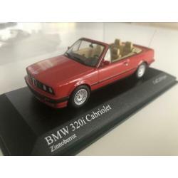 BMW 320i Cabrio E30 1:43 Minichamps *zeldzaam*