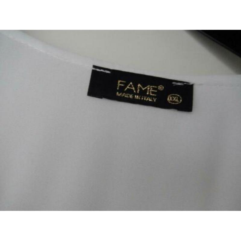 Witte blouse maat xxl-Fame-