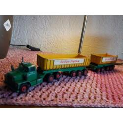 matchbox king-size 1965 k-16 dodge tractor & twin tippers