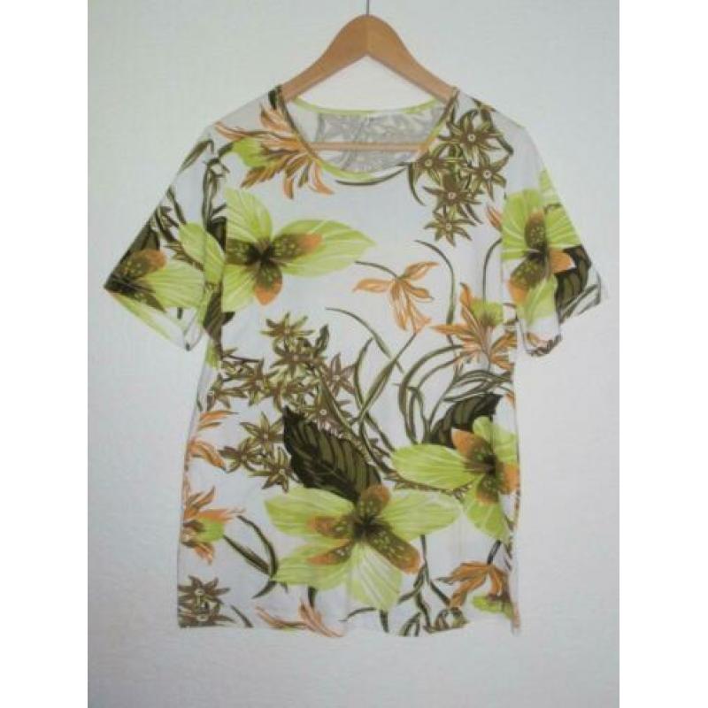 Maat l - c&a - witte tshirt met groene print