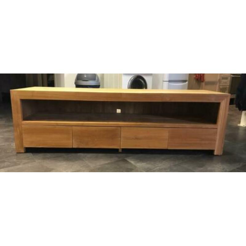 Teakhouten tv meubel met 4 lades 175 cm breed