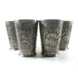 Twee tinnen bekers (Royal Holland Pewter Daalderop)