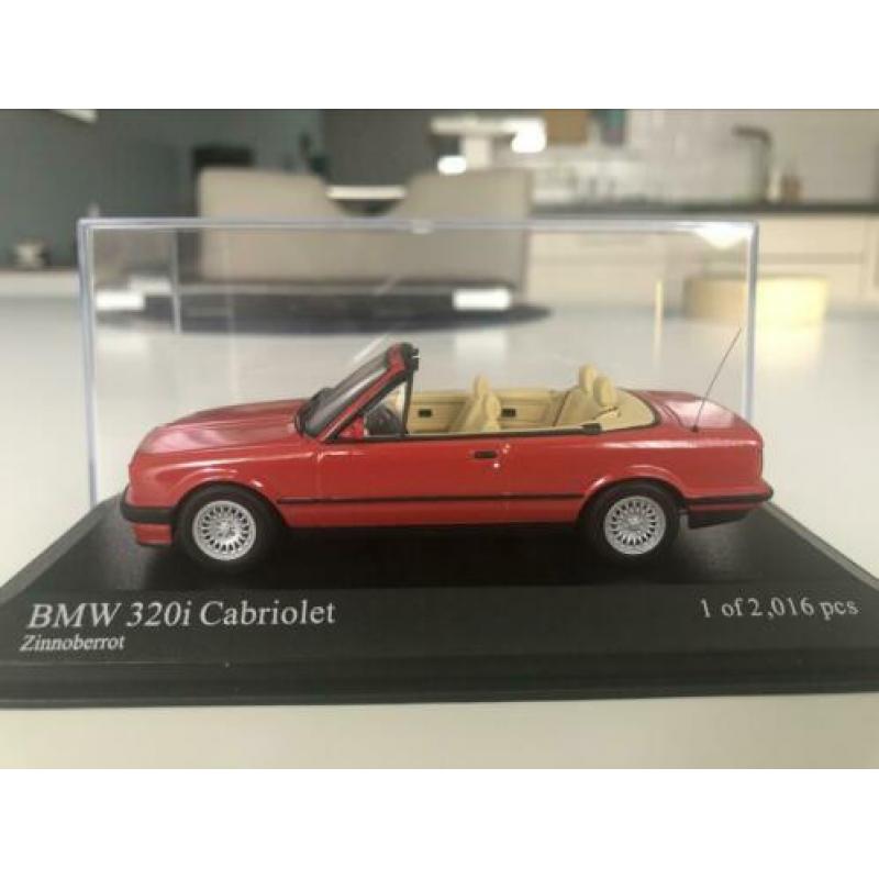 BMW 320i Cabrio E30 1:43 Minichamps *zeldzaam*