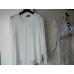 Witte blouse maat xxl-Fame-