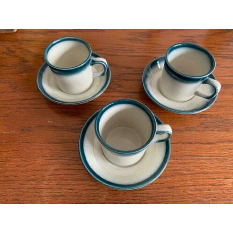 Wedgwood blue pacific 3 espressokopjes vintage