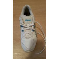 Asics sportschoenen wit/grijs/aqua maat us 9 euro 40.5