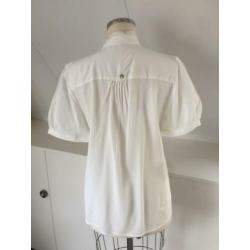 FINE BY ME nieuwe off white blouse viscose 40 CHCS RUCHES