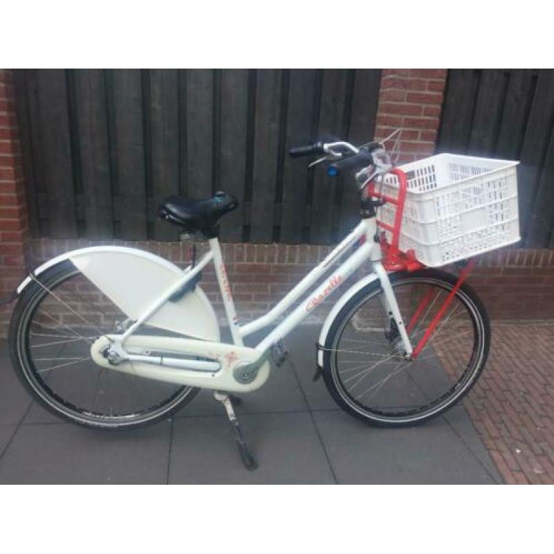 Gazelle transportfiets wit Miss Grace "Holland" met xtra's