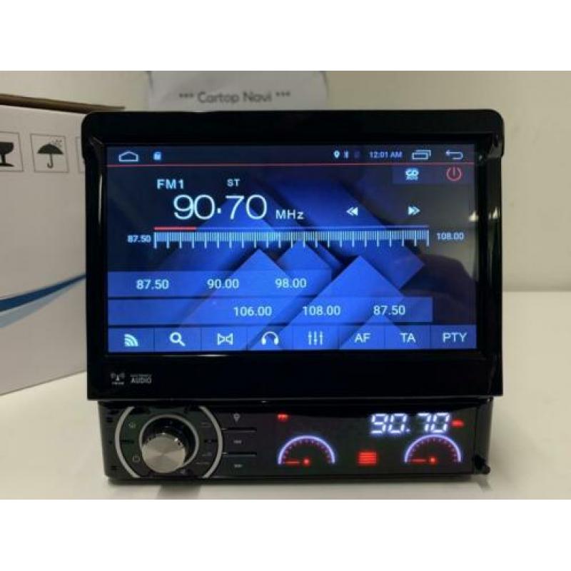 1-Din Autoradio Navigatie Bluetooth | Kantelbaar scherm