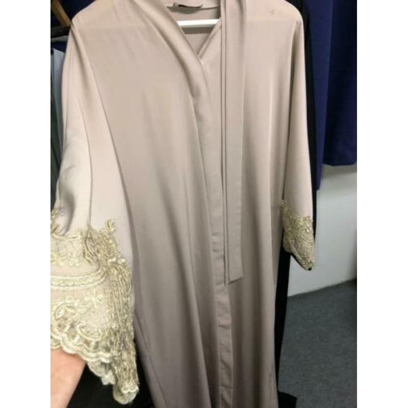 Chique licht roze abaya/jurk/zomer jas