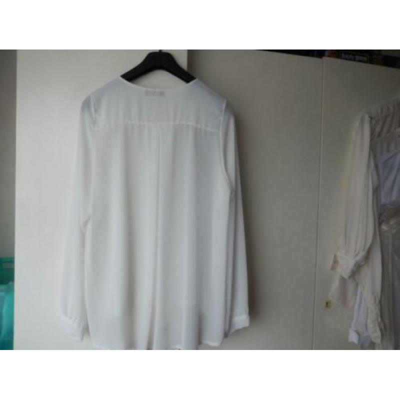 Witte blouse maat xxl-Fame-