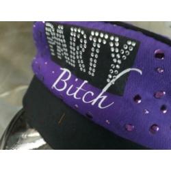 Pet Party Bitch, nieuw, paars, strass, most sizes fits