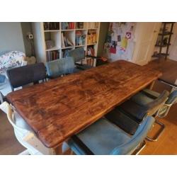 Authentieke eiken houten tafel