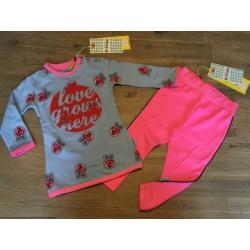 Nieuw set O’Chillie setje jurkje blauw roos en legging 86