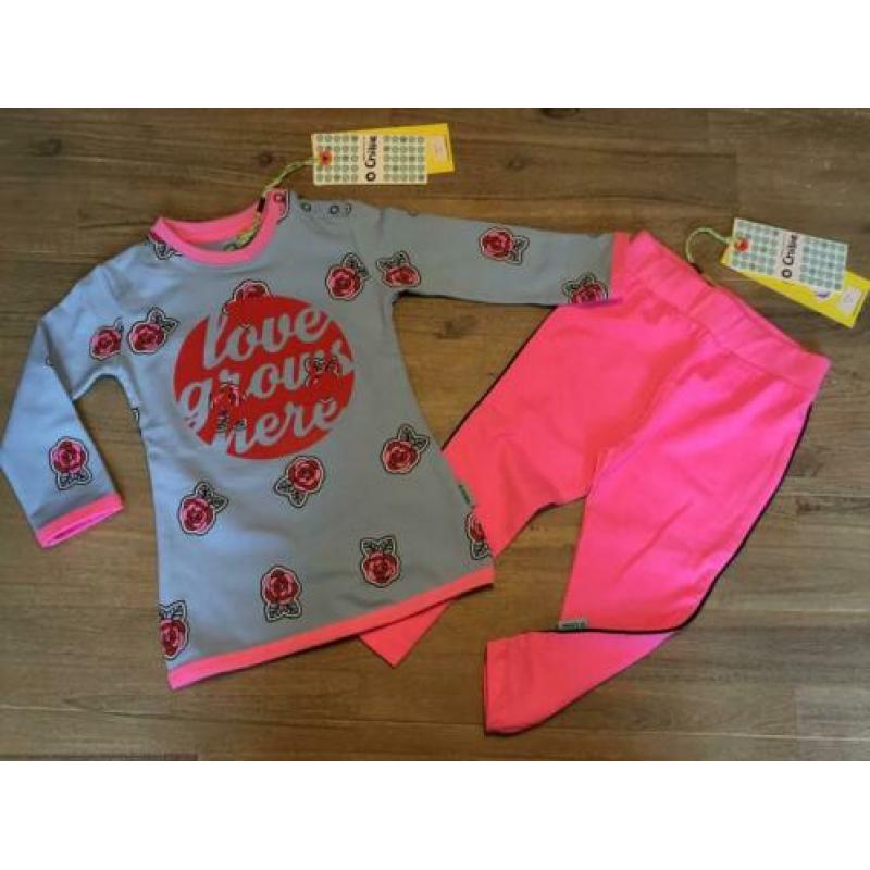 Nieuw set O’Chillie setje jurkje blauw roos en legging 86