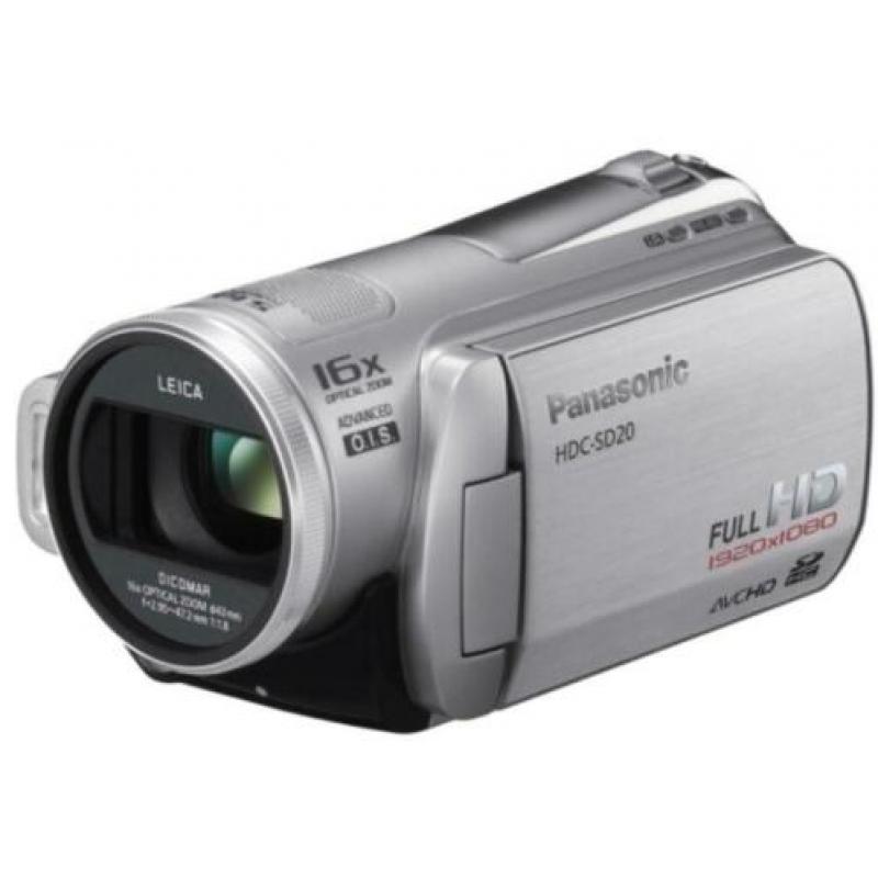 Panasonic HDC-SD20 Full-HD videocamera en accessoires