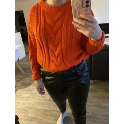 Oranje kabeltrui H&M