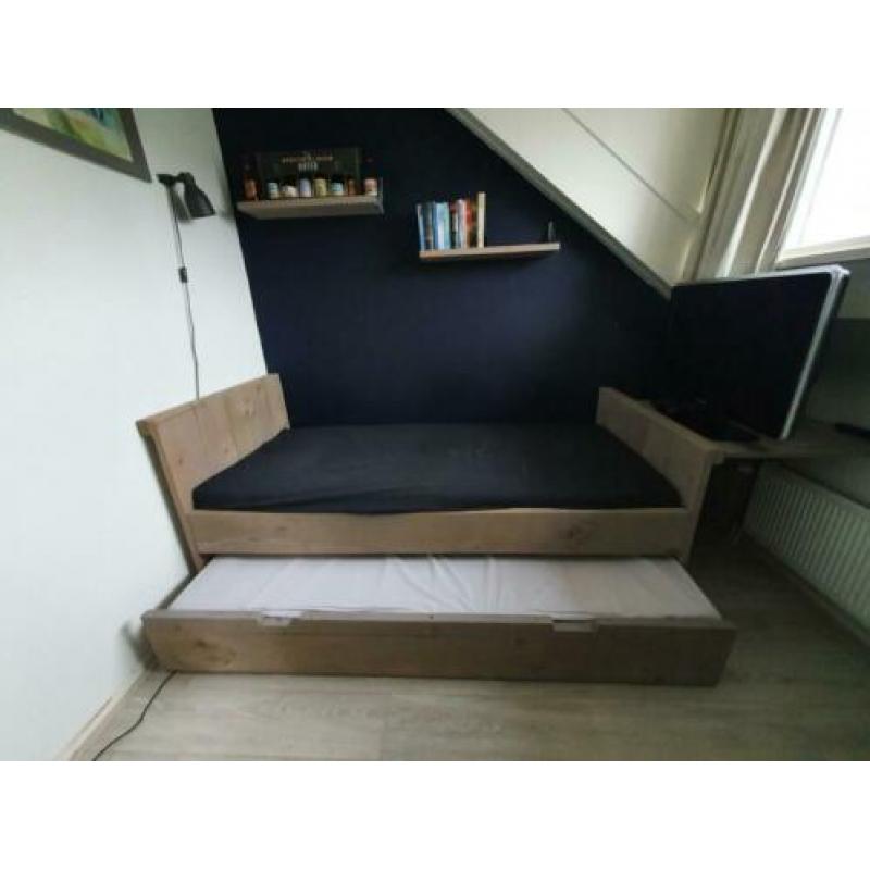 Grijs steigerhout bed 90x200 merk jorg