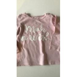 Tumble and dry roze longsleeve maat 86