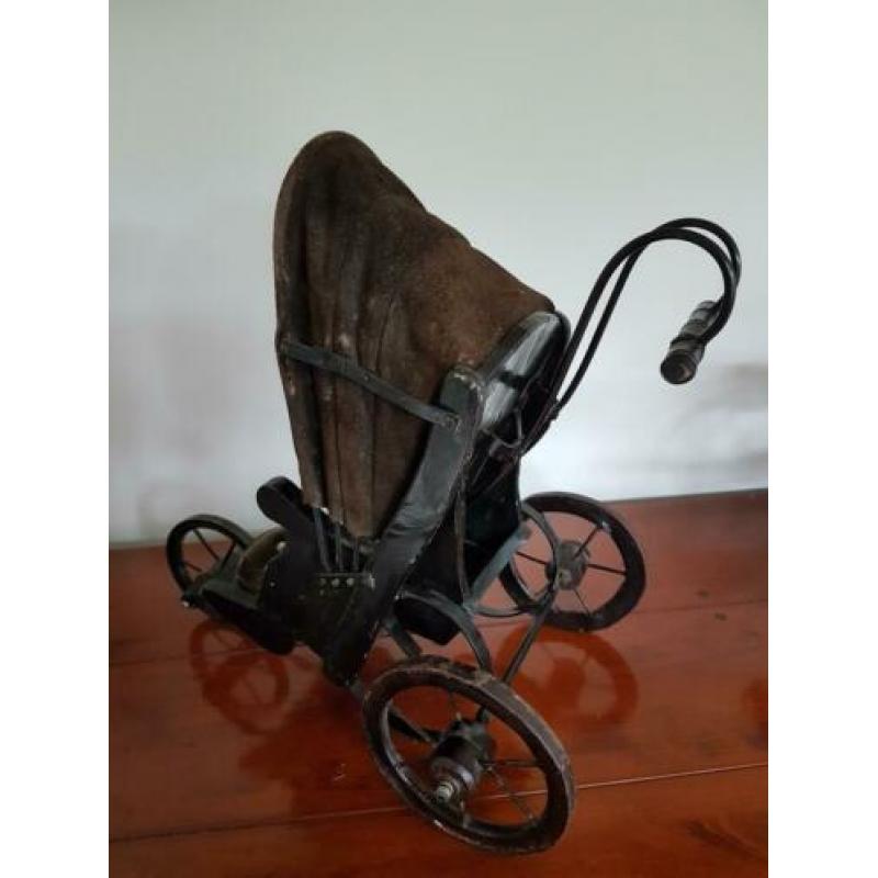 vintage mini kinderwagen poppenwagen met kap