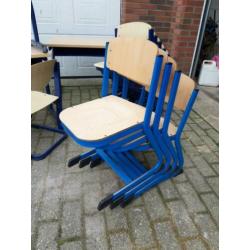 Tafel en stoel schoolbank kinderstoel